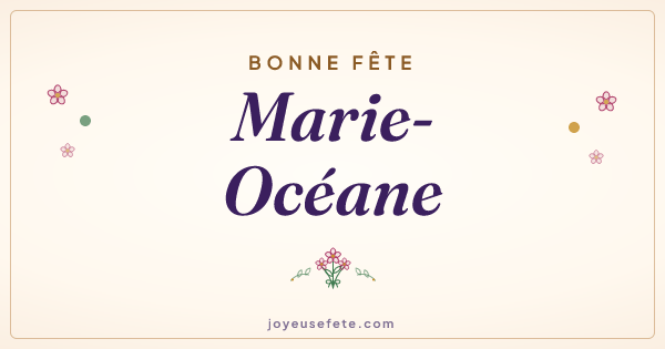 Image « Bonne fête Marie-Océane » au format large