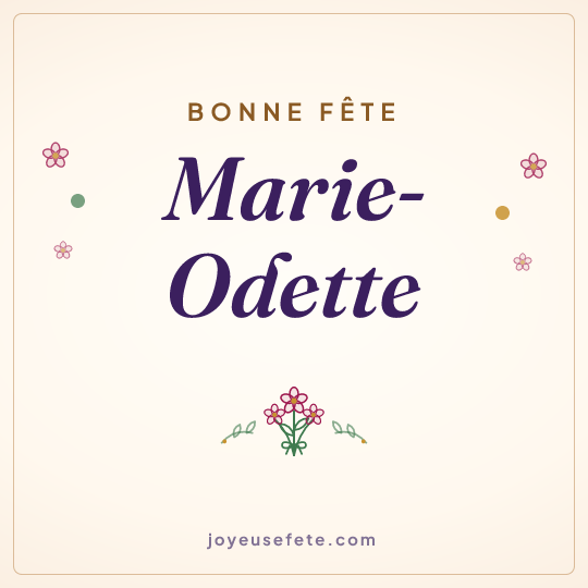 Image carrée « Bonne fête Marie-Odette » pour WhatsApp