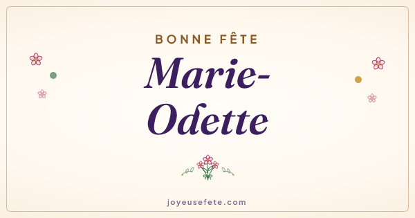 Image « Bonne fête Marie-Odette » au format large