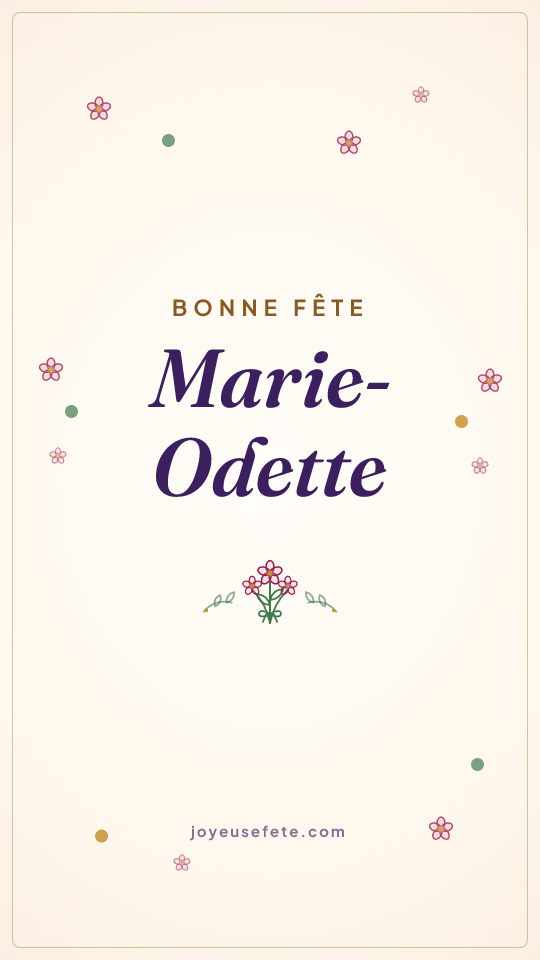 Image « Bonne fête Marie-Odette » au format story