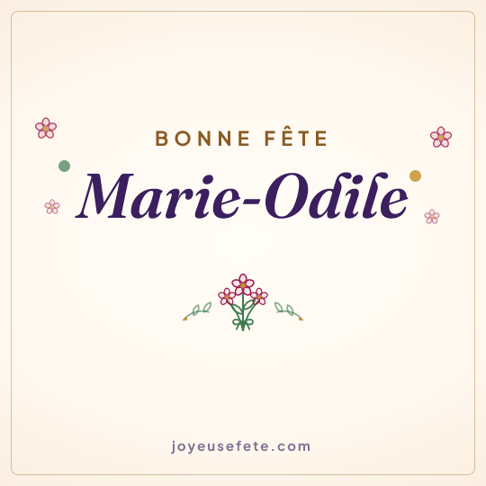 Image carrée « Bonne fête Marie-Odile » pour WhatsApp