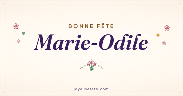 Image « Bonne fête Marie-Odile » au format large