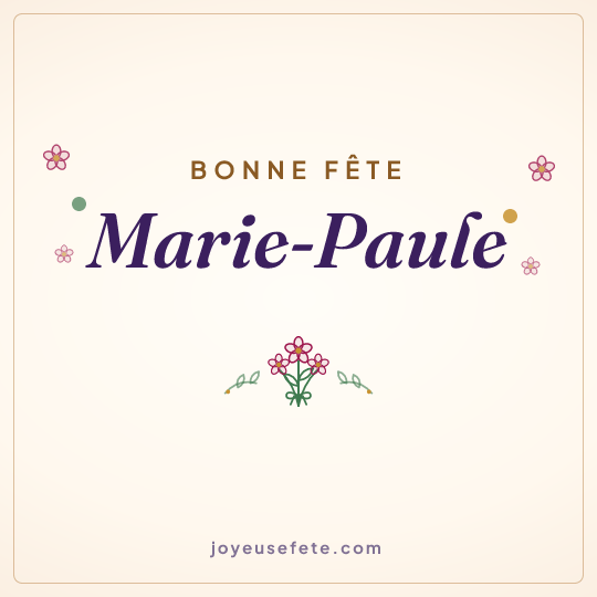 Image carrée « Bonne fête Marie-Paule » pour WhatsApp