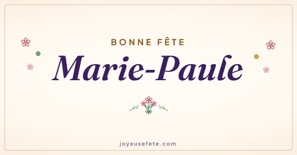 Image « Bonne fête Marie-Paule » au format large