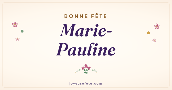 Image « Bonne fête Marie-Pauline » au format large