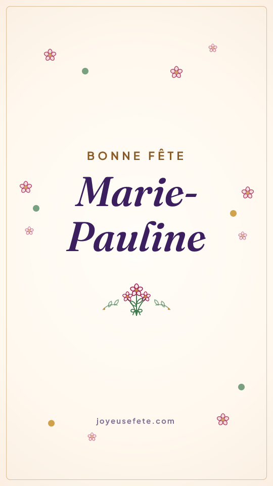 Image « Bonne fête Marie-Pauline » au format story