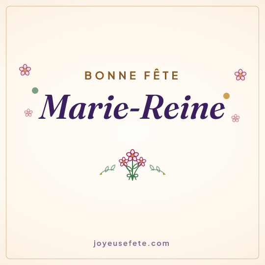 Image carrée « Bonne fête Marie-Reine » pour WhatsApp