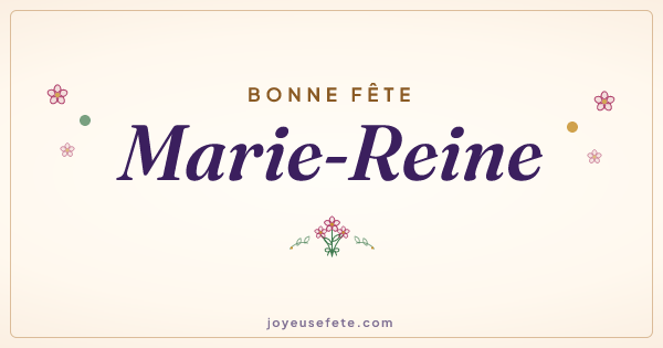 Image « Bonne fête Marie-Reine » au format large