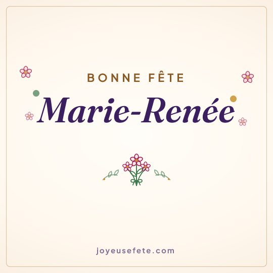 Image carrée « Bonne fête Marie-Renée » pour WhatsApp