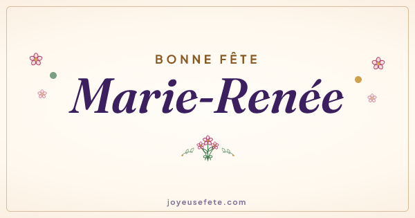 Image « Bonne fête Marie-Renée » au format large