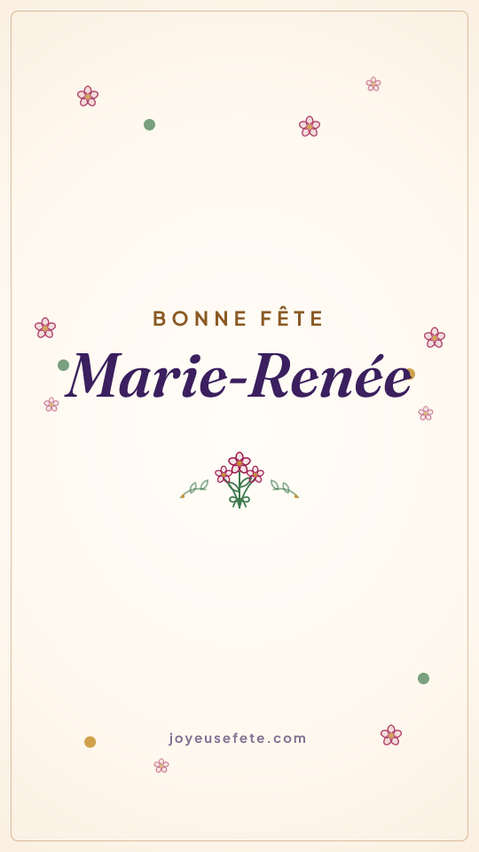 Image « Bonne fête Marie-Renée » au format story