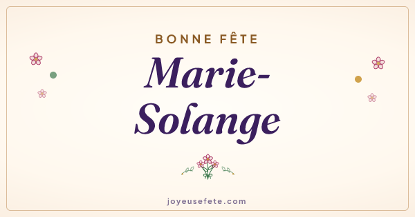 Image « Bonne fête Marie-Solange » au format large