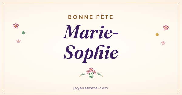 Image « Bonne fête Marie-Sophie » au format large