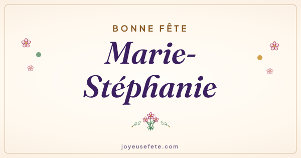 Image « Bonne fête Marie-Stéphanie » au format large