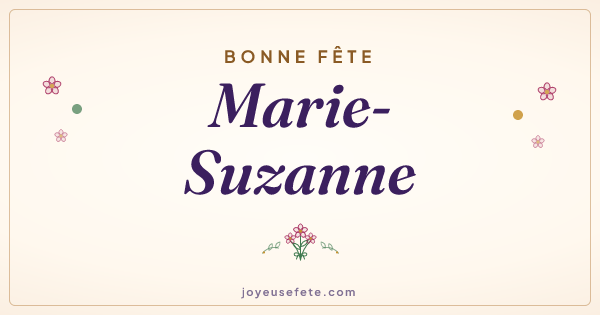 Image « Bonne fête Marie-Suzanne » au format large