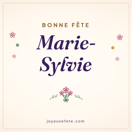 Image carrée « Bonne fête Marie-Sylvie » pour WhatsApp
