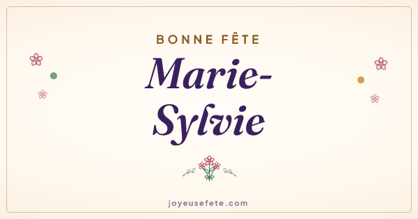 Image « Bonne fête Marie-Sylvie » au format large