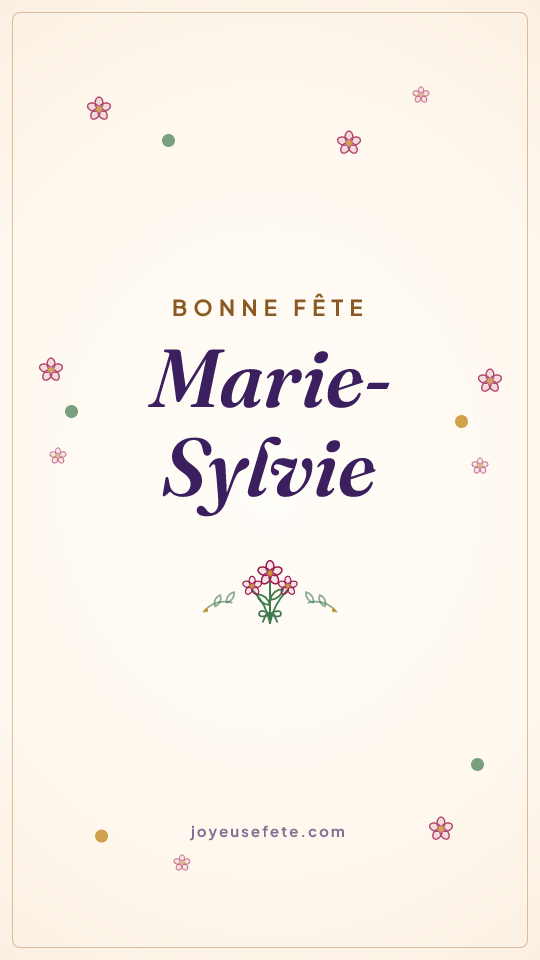 Image « Bonne fête Marie-Sylvie » au format story