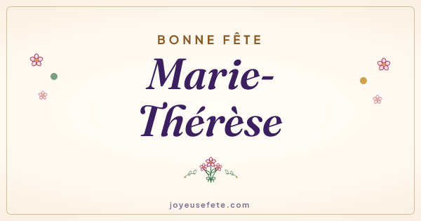 Image « Bonne fête Marie-Thérèse » au format large