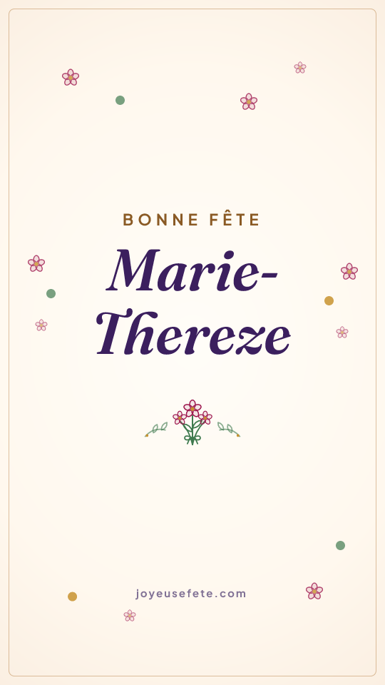 Image « Bonne fête Marie-Thereze » au format story