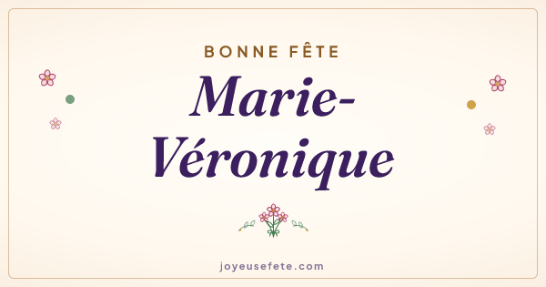 Image « Bonne fête Marie-Véronique » au format large