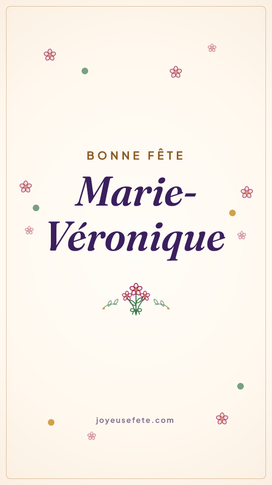Image « Bonne fête Marie-Véronique » au format story