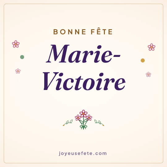 Image carrée « Bonne fête Marie-Victoire » pour WhatsApp