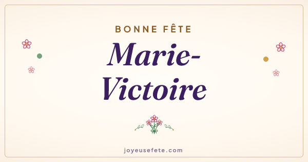 Image « Bonne fête Marie-Victoire » au format large