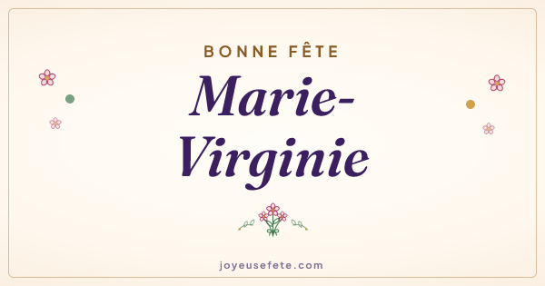 Image « Bonne fête Marie-Virginie » au format large