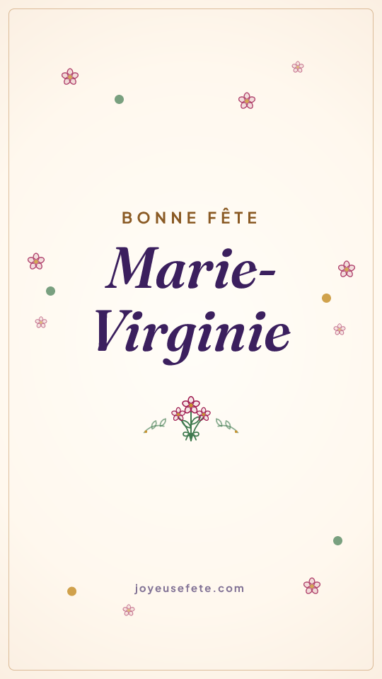 Image « Bonne fête Marie-Virginie » au format story