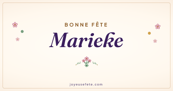 Image « Bonne fête Marieke » au format large