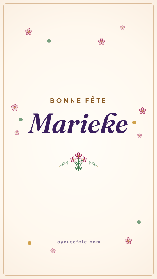 Image « Bonne fête Marieke » au format story