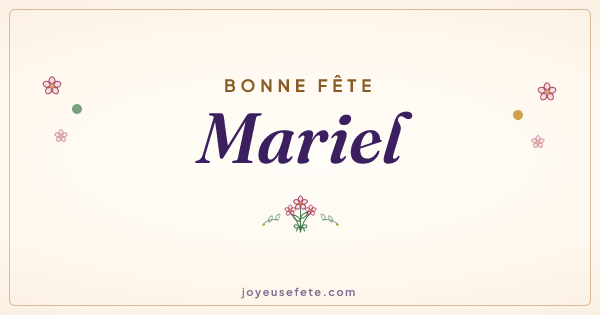Image « Bonne fête Mariel » au format large