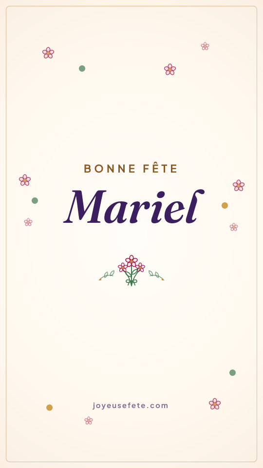 Image « Bonne fête Mariel » au format story