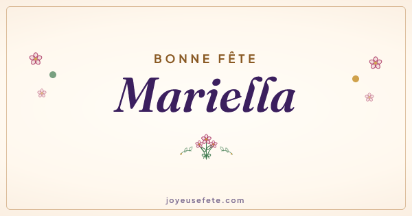 Image « Bonne fête Mariella » au format large