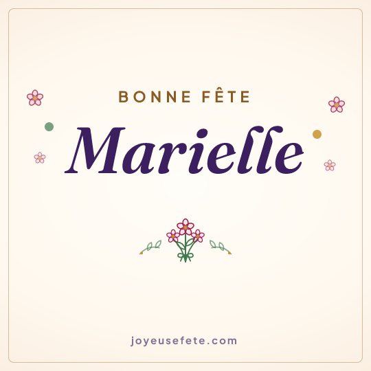 Image carrée « Bonne fête Marielle » pour WhatsApp