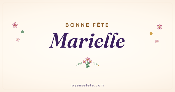 Image « Bonne fête Marielle » au format large