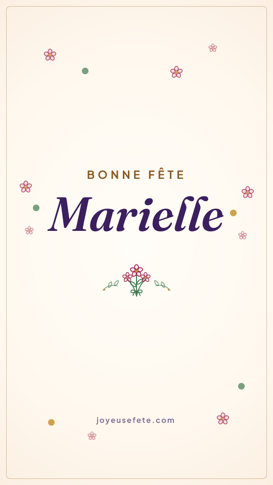 Image « Bonne fête Marielle » au format story