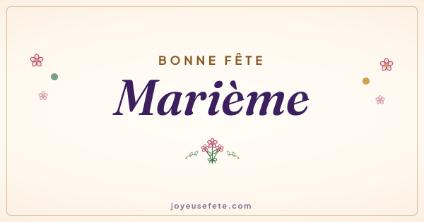 Image « Bonne fête Marième » au format large