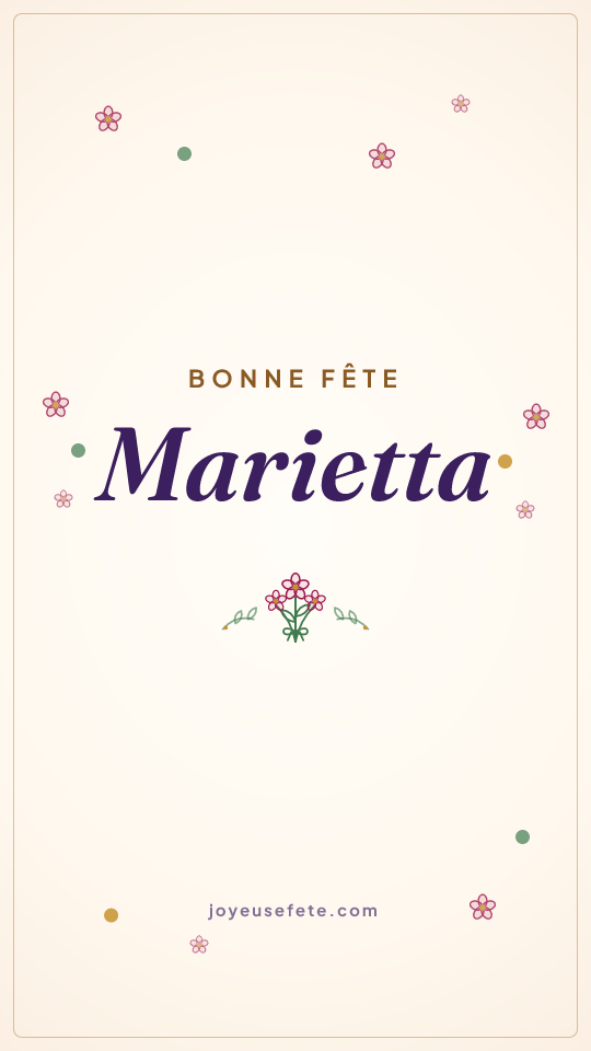 Image « Bonne fête Marietta » au format story