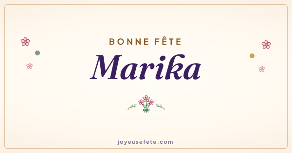 Image « Bonne fête Marika » au format large