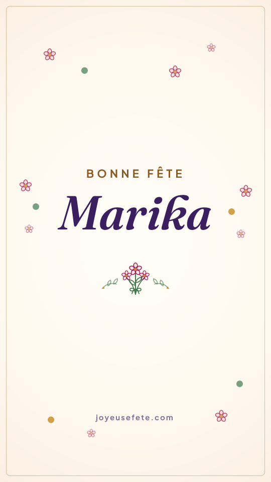 Image « Bonne fête Marika » au format story
