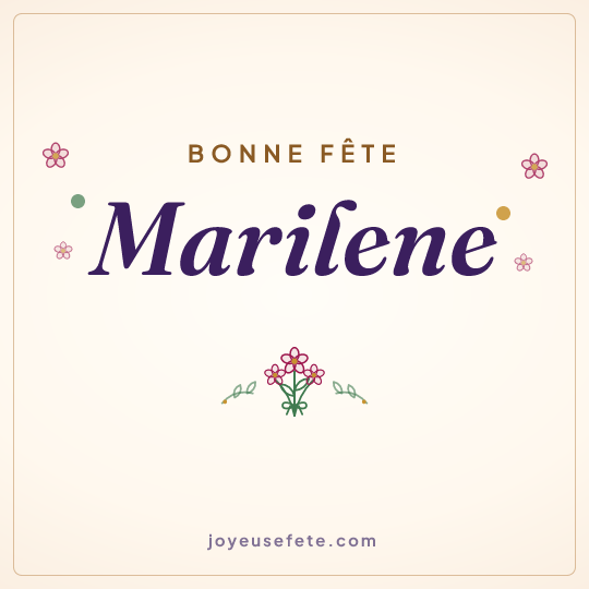 Image carrée « Bonne fête Marilene » pour WhatsApp