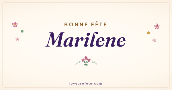 Image « Bonne fête Marilene » au format large