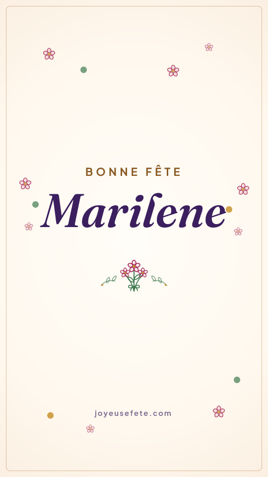 Image « Bonne fête Marilene » au format story