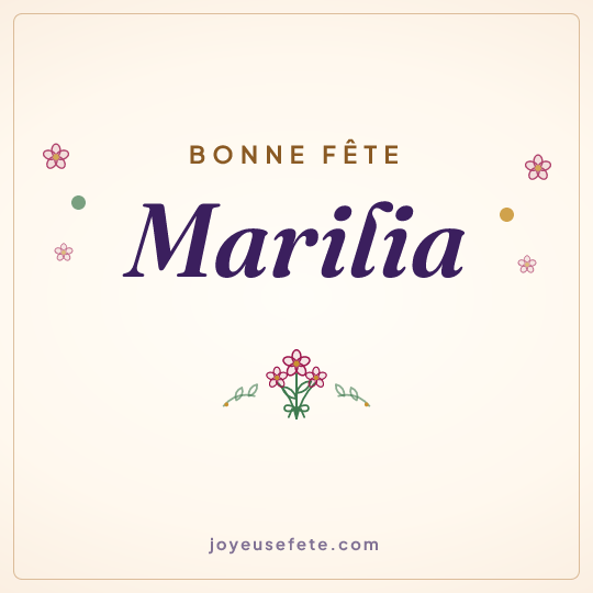 Image carrée « Bonne fête Marilia » pour WhatsApp