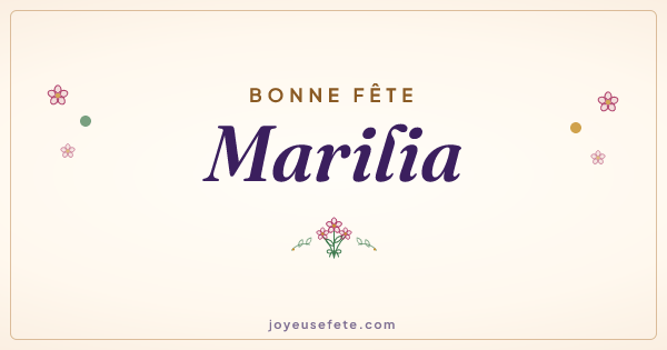 Image « Bonne fête Marilia » au format large