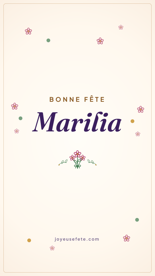 Image « Bonne fête Marilia » au format story