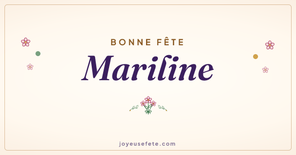 Image « Bonne fête Mariline » au format large
