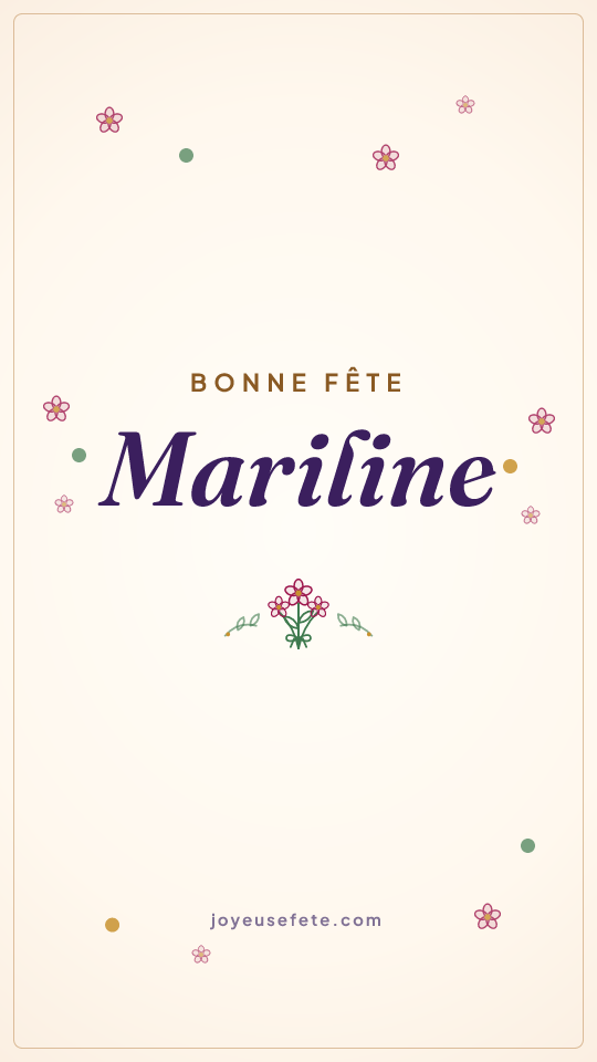 Image « Bonne fête Mariline » au format story